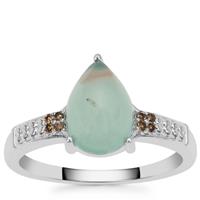 Gem-Jelly™ Aquaprase™ Ring with Champagne Diamond in Sterling Silver 1.95cts