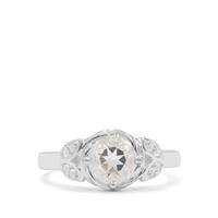 Itinga Petalite Ring with White Zircon in Sterling Silver 1.10cts