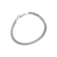 7" Sterling Silver Altro 4 Row Box Chain Bracelet 5.40g