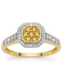 Imperial Diamonds Ring with White Diamonds in 9K Gold 0.50ct