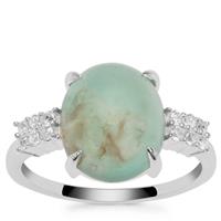 Aquaprase™ Ring with White Zircon in Sterling Silver 4.45cts