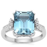 Versailles Topaz Ring with White Zircon in Sterling Silver 5.57cts
