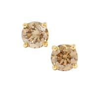 Champagne Argyle Diamonds Earrings in 9K Gold 0.62ct
