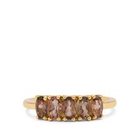 Oregon Cherry Sunstone Ring in 9K Gold 1.05cts