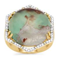 Aquaprase™ Ring with Diamond in 18K Gold 14.30cts 