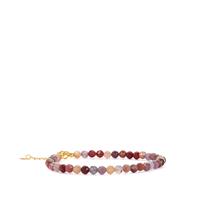Burmese Multi-Colour Spinel Bracelet in Gold Tone Sterling Silver 30.40cts