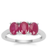 Kenyan Ruby Ring in Sterling Silver 1.90cts