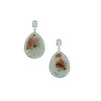 Aquaprase™ Earrings with Aquaiba™ Beryl in Sterling Silver 17.90cts