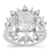 TheiaCut™ Majestic Topaz Ring with White Zircon in Sterling Silver 5.05cts