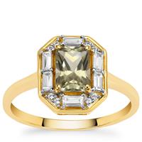 Csarite® Ring with White Zircon in 9K Gold 1.55cts