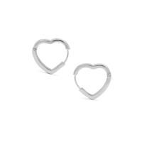 Molte Heart Hoop Earrings in Sterling Silver