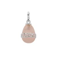 Rose Quartz Pendant in Sterling Silver 12.65cts