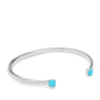 Sleeping Beauty Turquoise Bangle in Sterling Silver 0.95ct