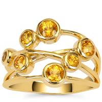 Nigerian Mandarin Garnet Ring in 9K Gold 1.35cts