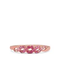 Burmese Ruby Ring with Pink Sapphire in 9K Rose Gold 0.30ct