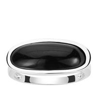 Black Onyx Ring in Sterling Silver 4.66cts