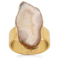 Agate Ring in Gold Plated Sterling Silver 18.85cts