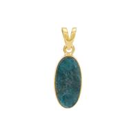 Apatite Drusy Pendant in Gold Plated Sterling Silver 10.65cts