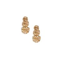 9K Gold Graduated Rose Drop Earrings 1.68g