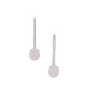 Pink Aragonite Earrings in Sterling Silver 5.05cts