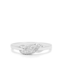 Diamond Ring in Sterling Silver 0.11ct