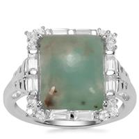 Aquaprase™Ring with White Zircon in Sterling Silver 6.85cts