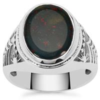 Bloodstone Ring in Sterling Silver 5cts