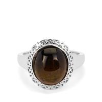 Black Tourmaline Ring in Sterling Silver 5.65cts