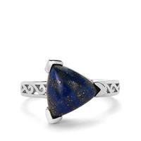 Sar-i-Sang Lapis Lazuli Ring in Sterling Silver 4.57cts