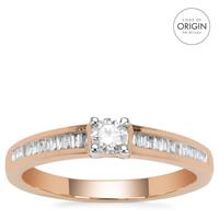 Diamond Ring in 9K Rose Gold 0.34ct