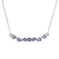 Tanzanite Necklace in Sterling Silver 0.95ct