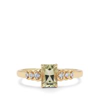 Csarite® Ring with Diamond in 9K Gold 1.05cts