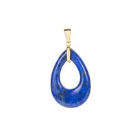 Lapis Lazuli Pendant in Gold Tone Sterling Silver 22cts