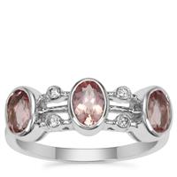 Cherry Blossom™ Morganite Ring with Diamond in 9K White Gold 1.25cts