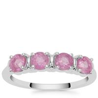 Ilakaka Hot Pink Sapphire Ring in Sterling Silver 1.55cts