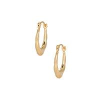 9k Gold Twist Creole Earrings 0.45g