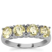 Chartreuse Sanidine Ring in Sterling Silver 1.76cts