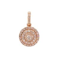 Natural Pink Diamonds Pendant in 9K Rose Gold 0.37ct