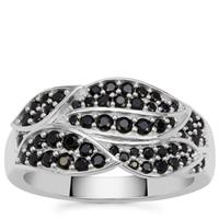 Black Spinel Ring in Sterling Silver 0.85ct