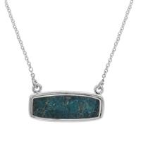 Apatite Drusy Necklace in Sterling Silver 12.50cts