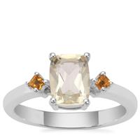 Serenite Ring with Diamantina Citrine in Sterling Silver 1.40cts