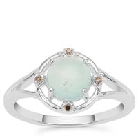 Gem-Jelly™ Aquaprase™ Ring with Champagne Diamond in Sterling Silver 1.45cts