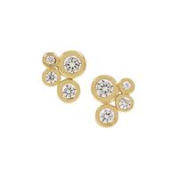 Ratanakiri Zircon Earrings in 9K Gold 0.70ct