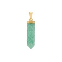 Verde Onyx Pendant in Gold Plated Sterling Silver 4.65cts