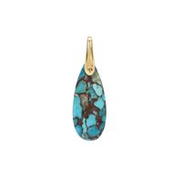  Egyptian Turquoise Pendant in Gold Plated Sterling Silver 16.70cts