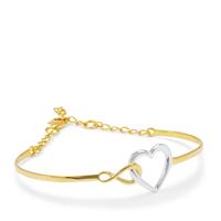 Bracelet in Two Tone Gold Plated Sterling Silver