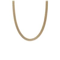 18" Gold Plated Sterling Silver Barrel Bunch Chain