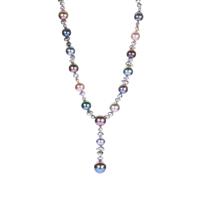 Tahitian Cultured Pearl Necklace in Sterling Silver