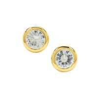 Ratanakiri Zircon Earrings  in 9K Gold 1.30cts