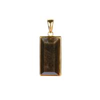 Golden Obsidian Pendant in Gold Tone Sterling Silver 7.50cts